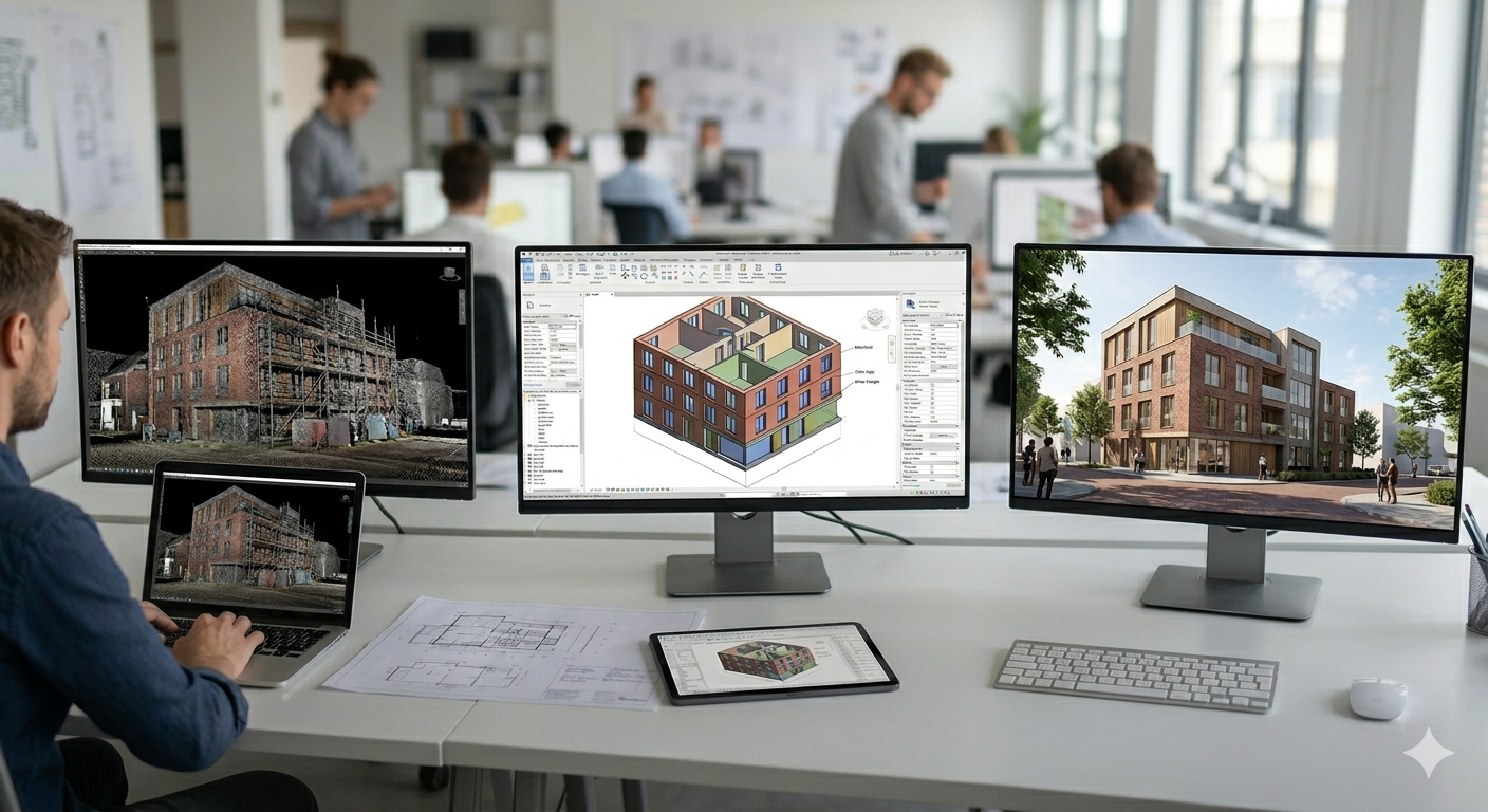 RTFL-Studio BIM-model en 3D render voorbeeld